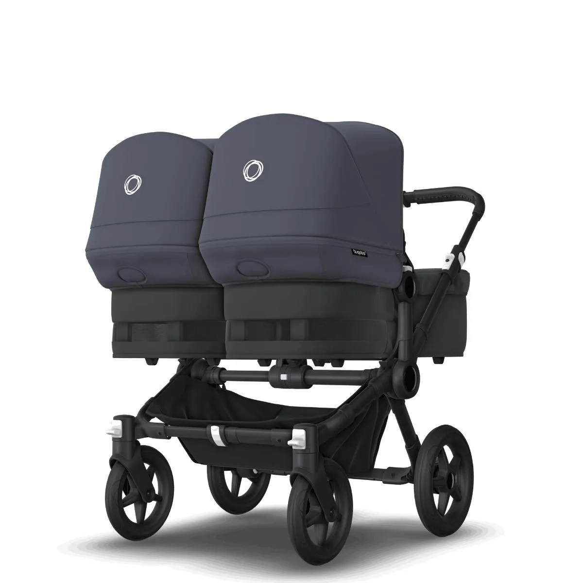Коляска для двойни 2 в 1 Bugaboo Twin Donkey 5 (Black/Midnight Black/Stormy Blue)