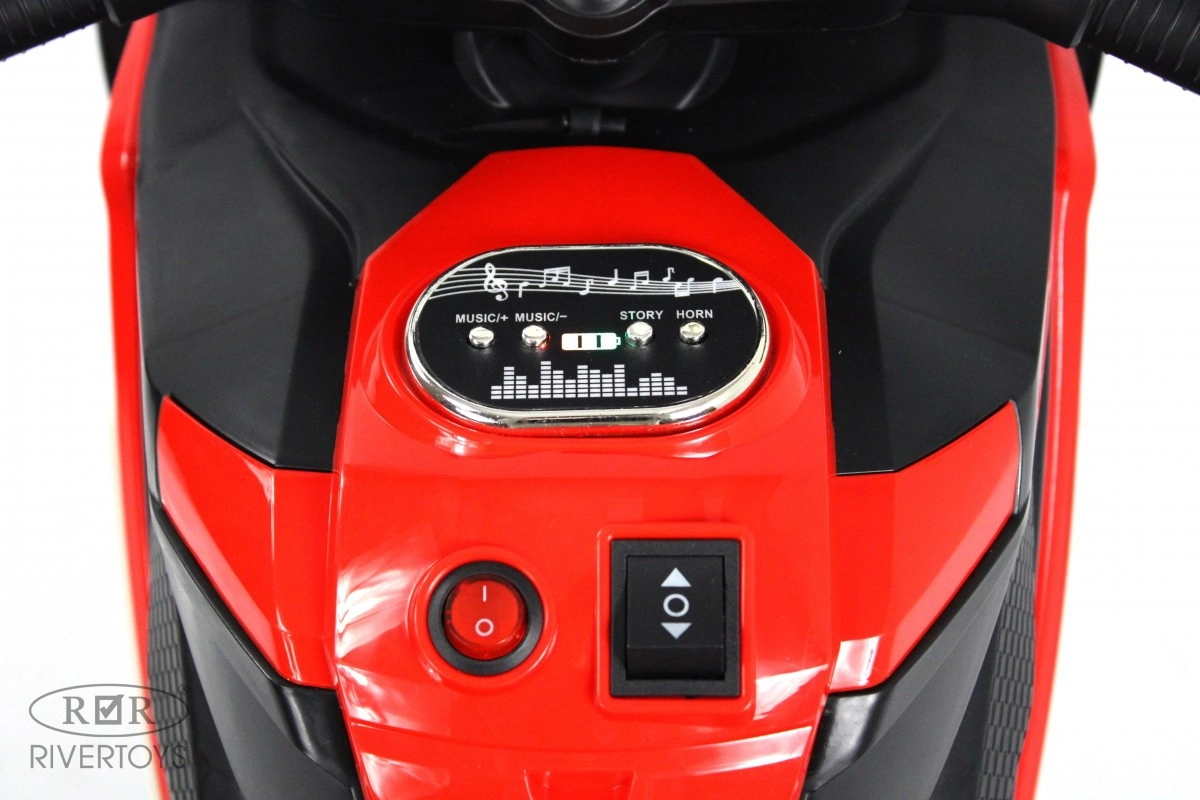 Детский электротрицикл RiverToys K002PX-A красный qz3jcz1kla34ew3w89ut3gmckxf6d977