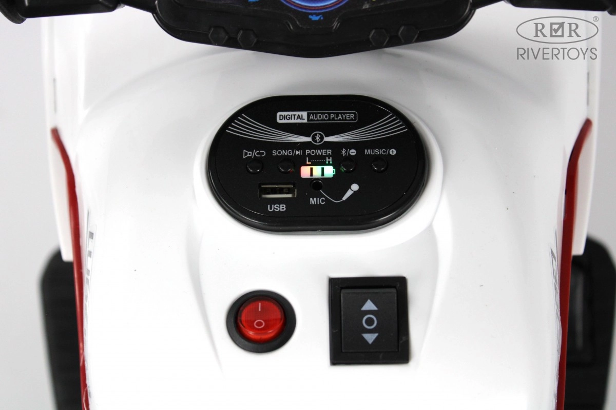 Детский электромотоцикл RiverToys G004GG белый 9l2zb1koxc95c1yu0m5k1cftn17y55ms