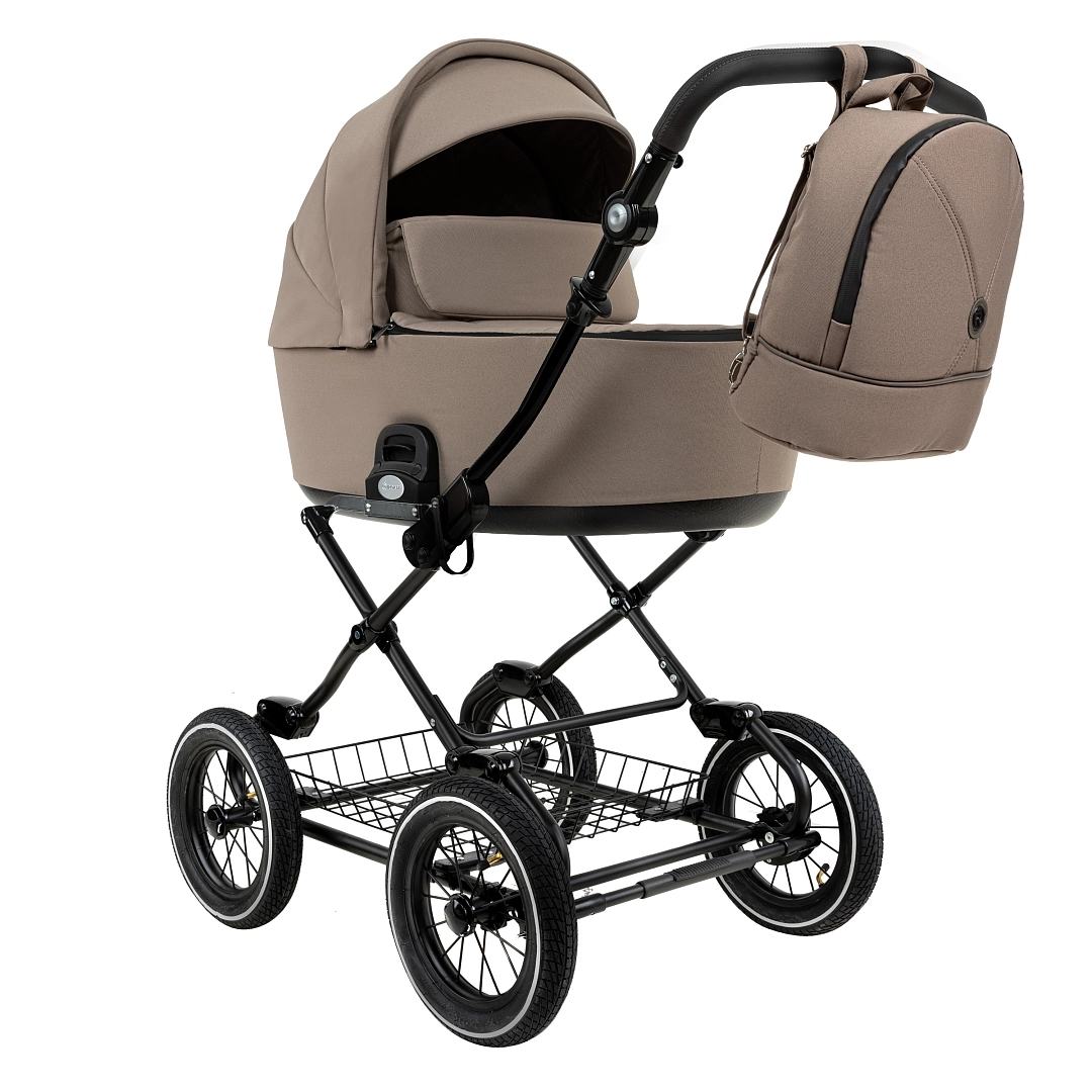 Коляска для новорожденных Roan Bass Next Classic, d12 (Hazel/Black/руч.Black)