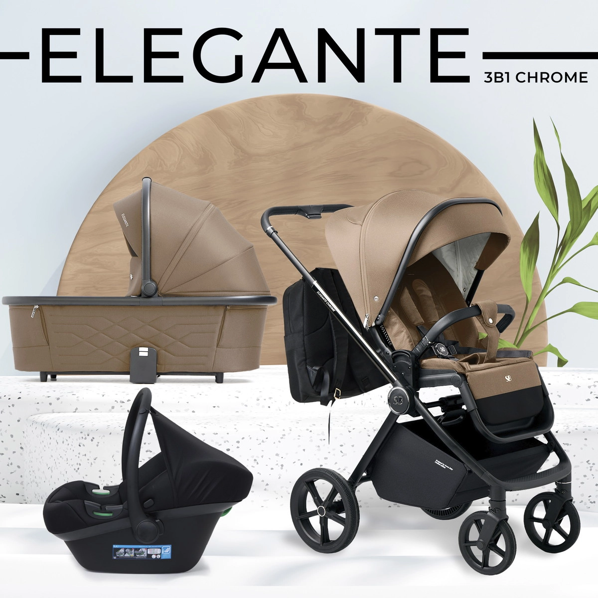 Коляска 3 в 1 Sweet Baby Elegante Chrome Brown wessxdkaiaqhfszynj9yfzdpkjq1ecz5