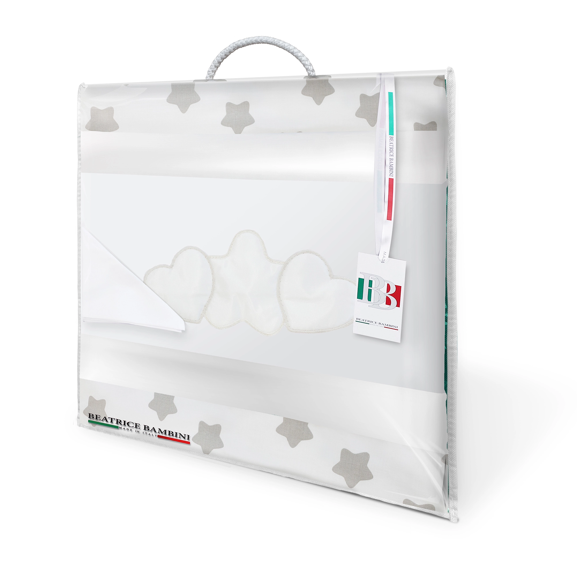 КПБ Beatrice Bambini Unico Grande Stella (3 предмета) bianco&bianco&grigio dd966a20d14d52b039fac752c8f9a141