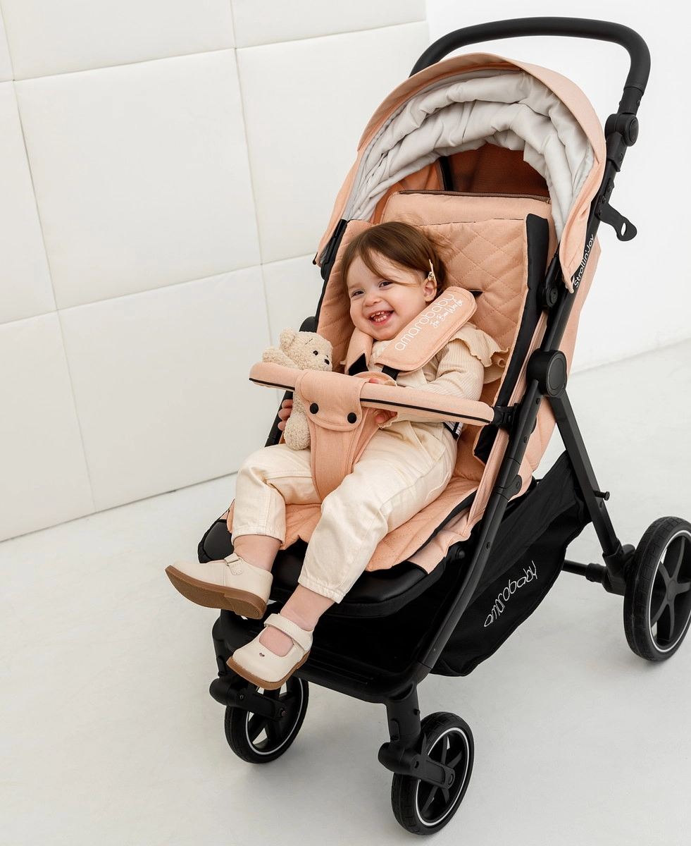 Прогулочная коляска Amarobaby Strollin'Joy бежевый n800l1w3jsdkgt0y9kxarqrduofkabwt