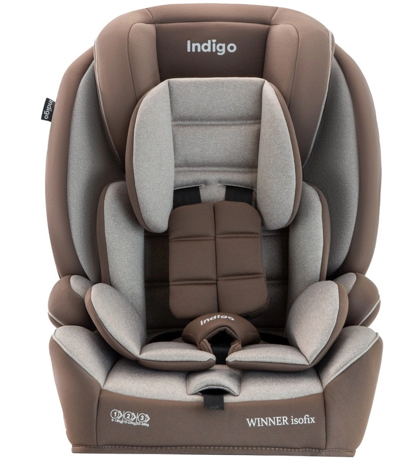 Автокресло Indigo WINNER ISOFIX, YB706B, группа 1+2+3  бежевый-коричневый mip8lx330bo3je7xecvo6h2kauwf5pg6