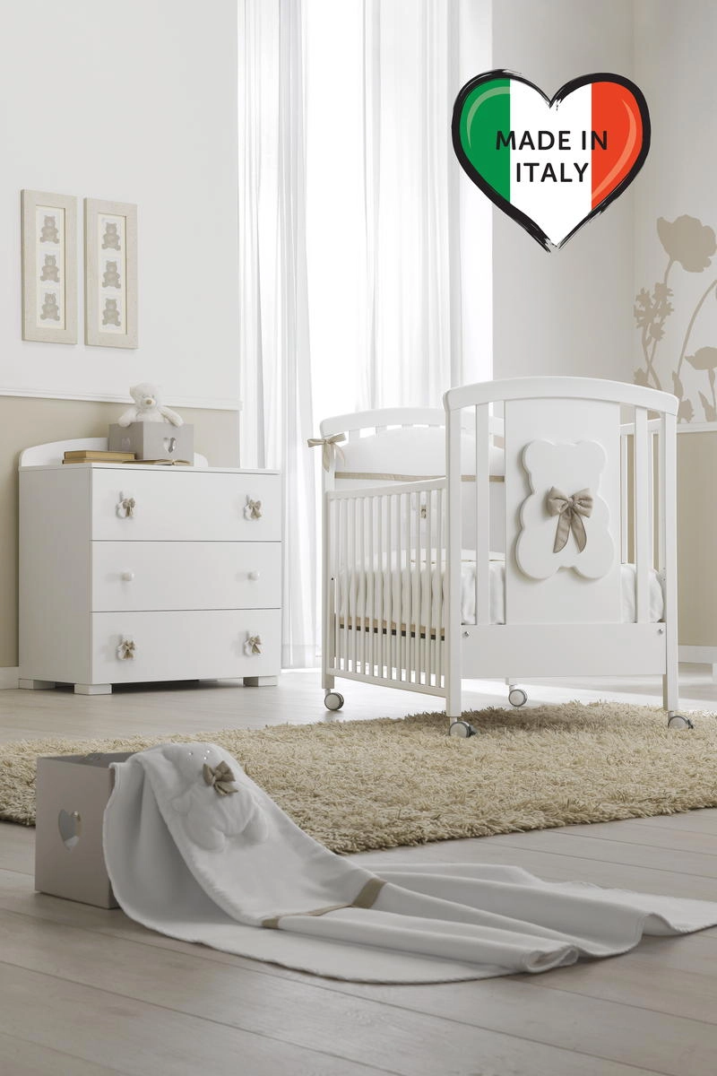 Детская кроватка Erbesi Dudu Белый/Песочный bxszcjv2pklhnjbltg7czwayzr3tl9sj