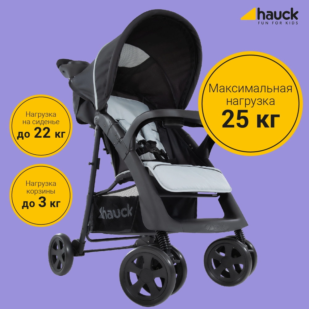 Прогулочная коляска Hauck Shopper Neo II caviar/silver 2opbz2mw7j8aew8m6tbei1zimvxm3d2w