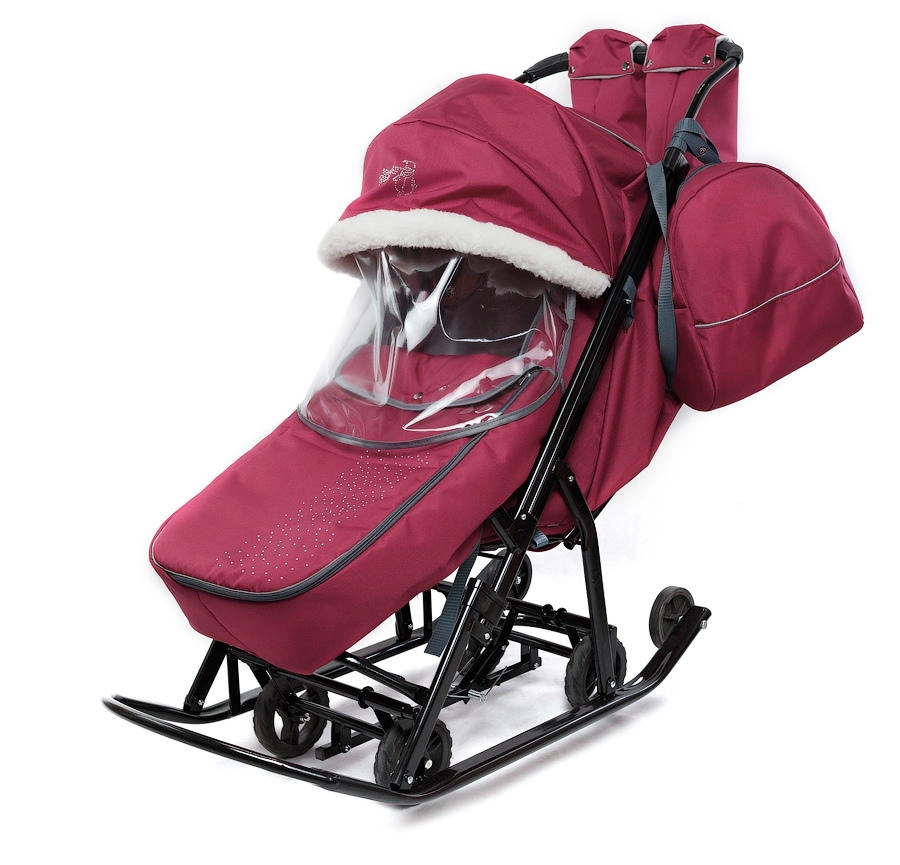 Санки-коляска Pikate Снеговик Бордо fx1xm95wk46y90au5mf120gwcax6yqpf