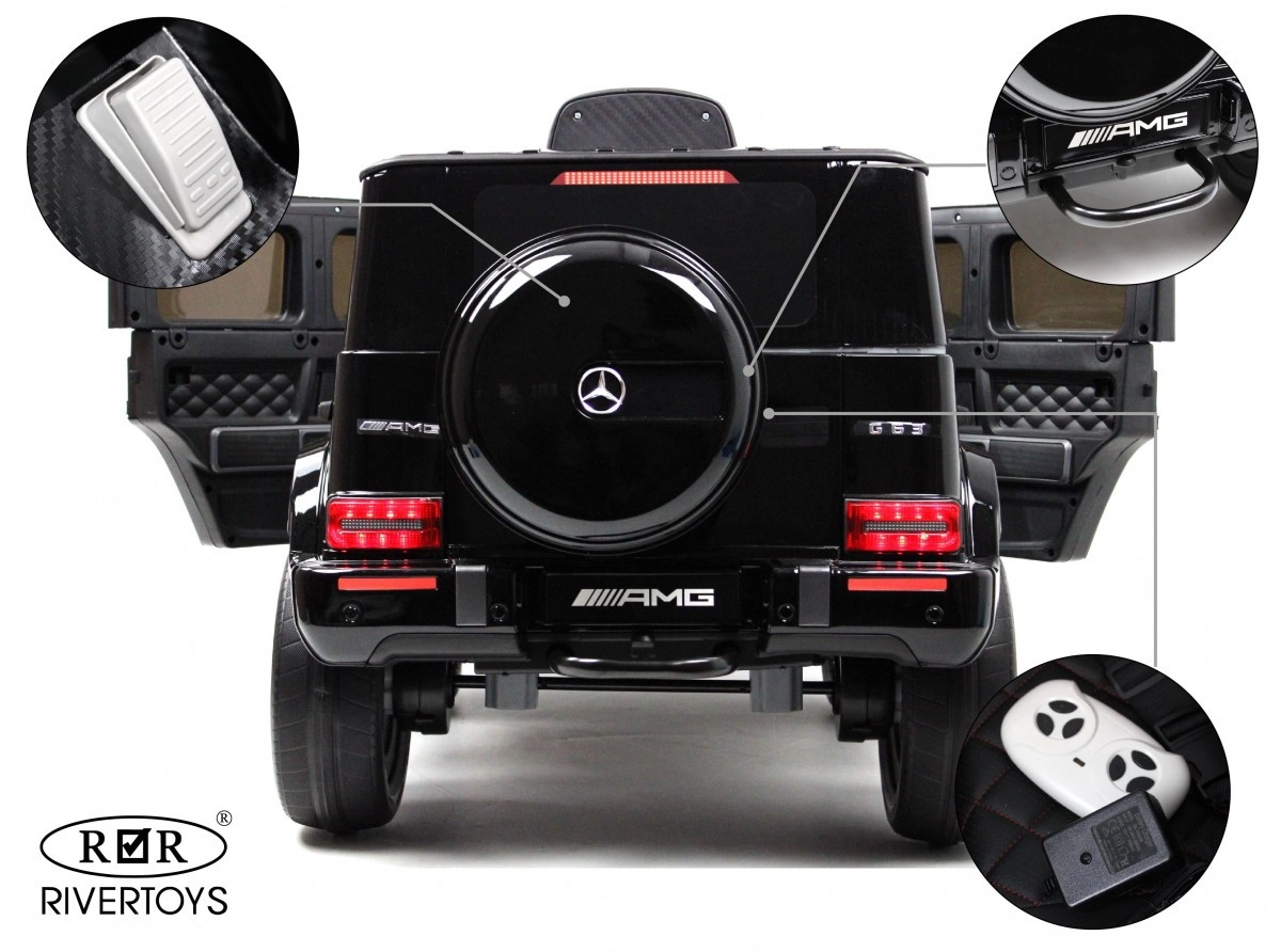 Детский электромобиль RiverToys Mercedes-AMG G63 K999KK черный z672ye2bynj5kj5rgrvj92h3rh5lign4