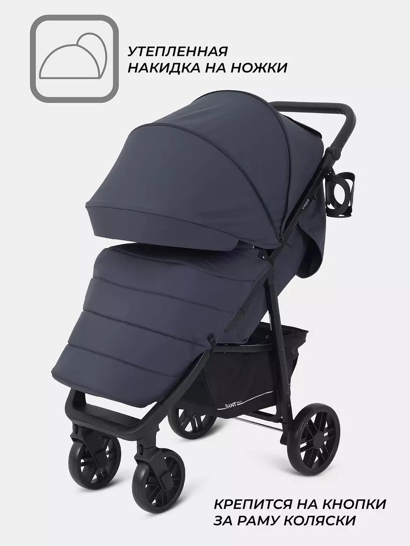 Детская прогулочная коляска Rant basic Vega RA105 Graphite icimvadxc718y8otgv1hvz59chnvp78i