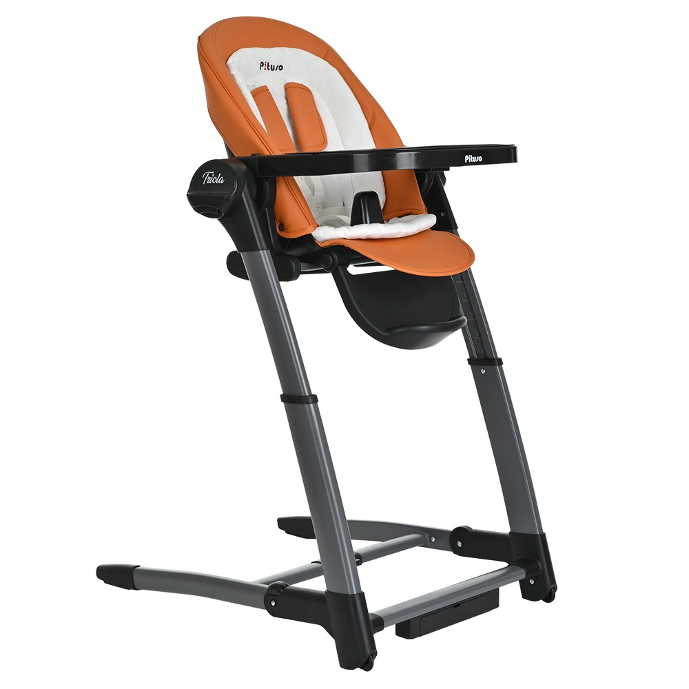 Стульчик для кормления Pituso Triola 3 в 1 Черная рама/Охра dgr303yds01adbfv4sj66dcpyhj98zxk