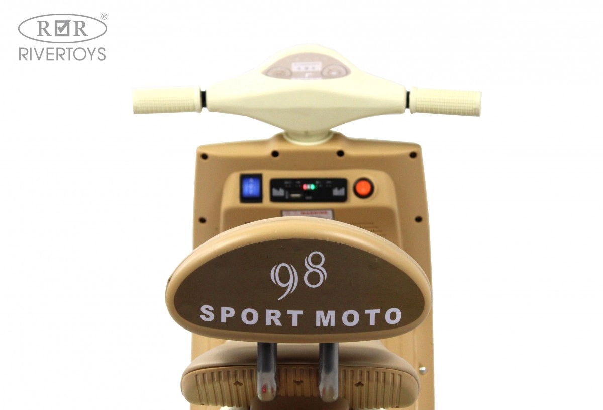 Детский электроскутер RiverToys K777PX-A бежевый uls8mw16xbgv023p6k5ag1nizkx0i8q2