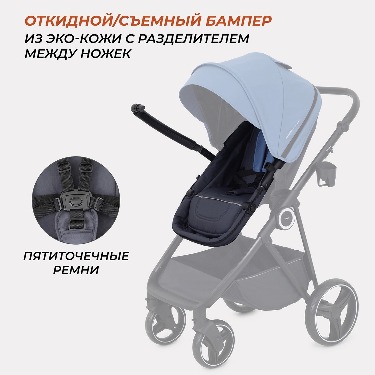 Коляска 2 в 1 RANT SOLAR Blue 6spmu22ia6wlheqjmcto62vc2de1onbt