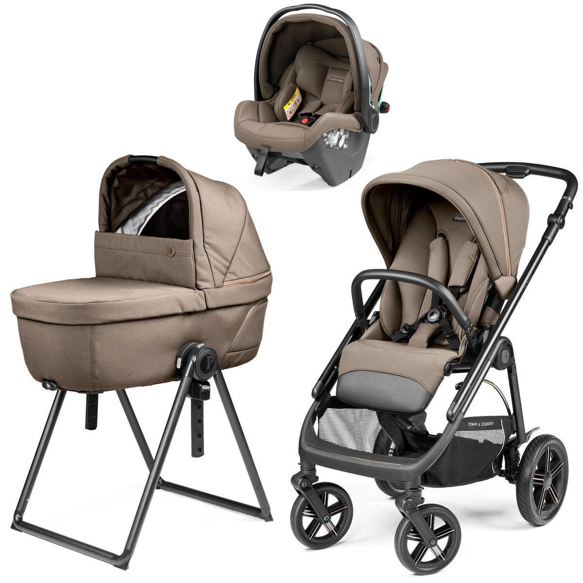 Коляска 3 в 1 Peg Perego Veloce TC Belvedere SLK (Pine Bark New)