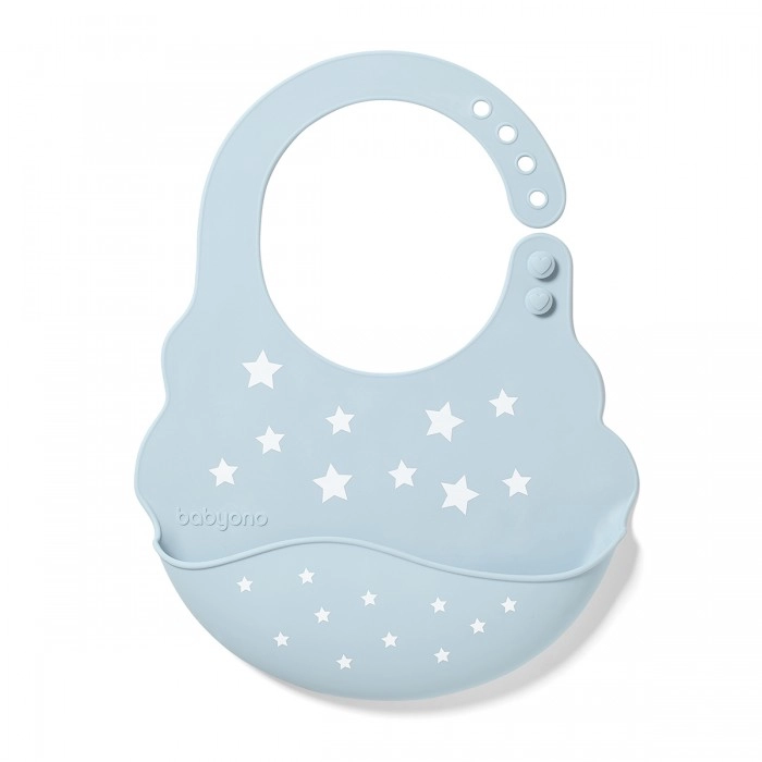 Нагрудник силиконовый BabyOno с регулируемой застежкой Небесный 005275ca1b500701bde722b43a0b2e00