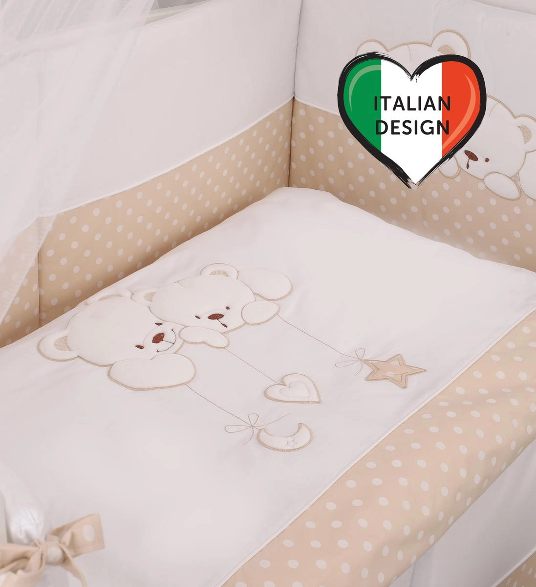 Комплект постельного белья Lepre Sweet Bears 6 предметов (125*65) 25 кремовый в горох wpebgur8xicvh58svdsvvk029rsrz8qm