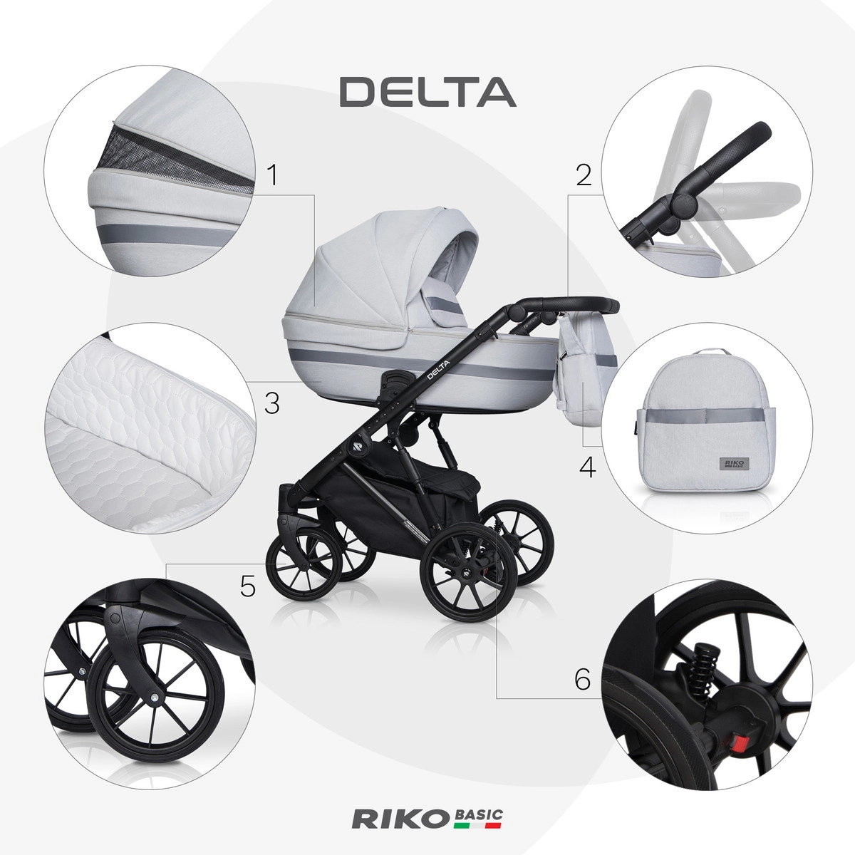 Коляска 3 в 1 RIKO BASIC DELTA 01 Grey Fox (серый) xm86asaiodkaxw7elslumq5q91pzni5d