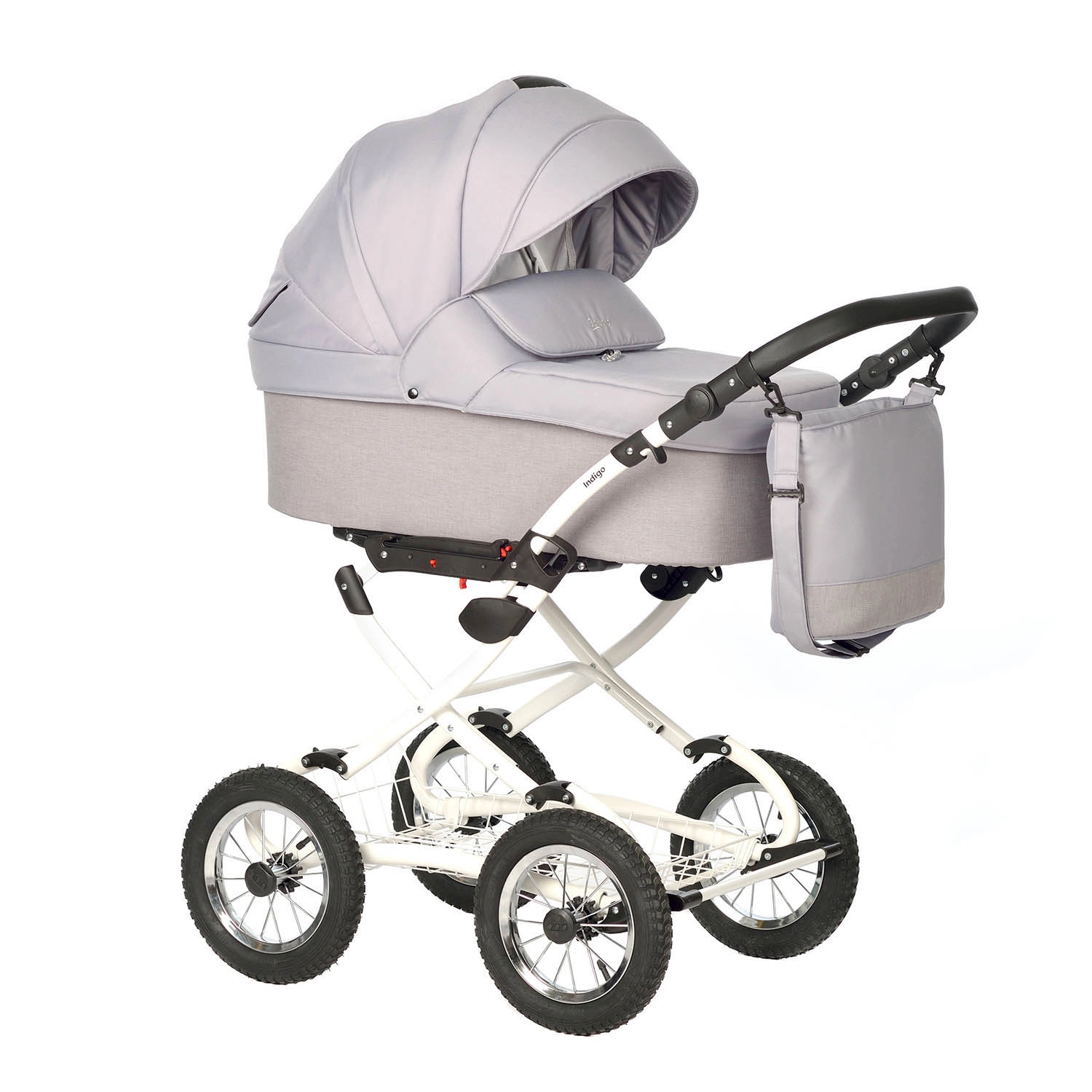 Коляска 2 в 1 Indigo BARBARA Classic св.серый 564b1e29fdaf7fc663806afaf1b75250