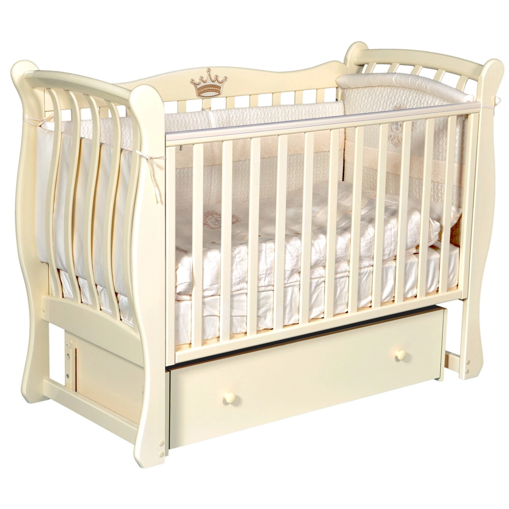 Детская кроватка КЕДР Viola 3 УМ (слоновая кость)