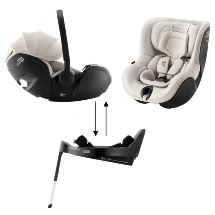 Детское автокресло Britax Roemer Baby-Safe Pro с базой Vario Base 5Z+Автокресло Dualfix 5Z набор (Soft Taupe)