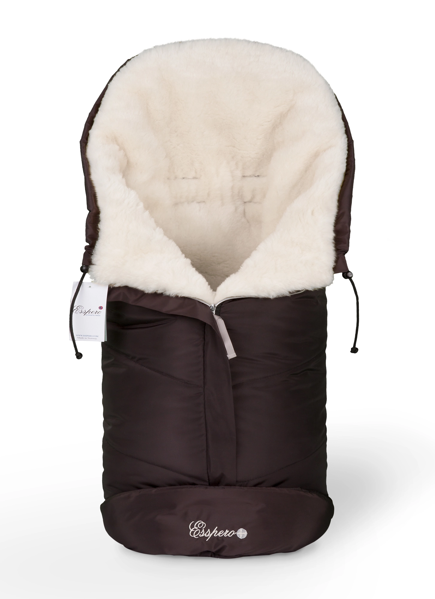 Конверт в коляску Esspero Sleeping Bag White (натуральная 100% шерсть) Chocolat 94aacedc8e34098d0612245d8db5cc6d