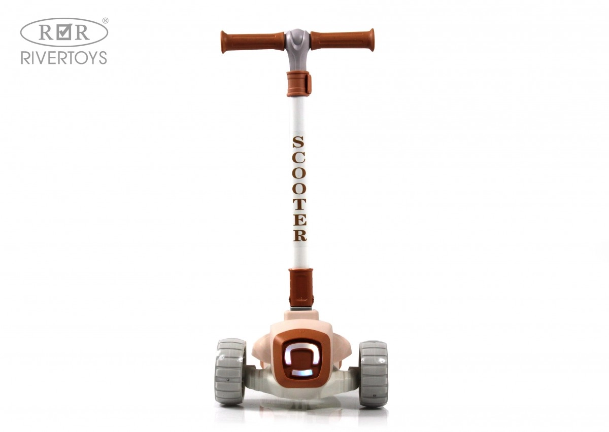 Детский самокат RiverToys HB-T8 коричневый pu1md8y16ath7olbez32y4gy63d85cdo