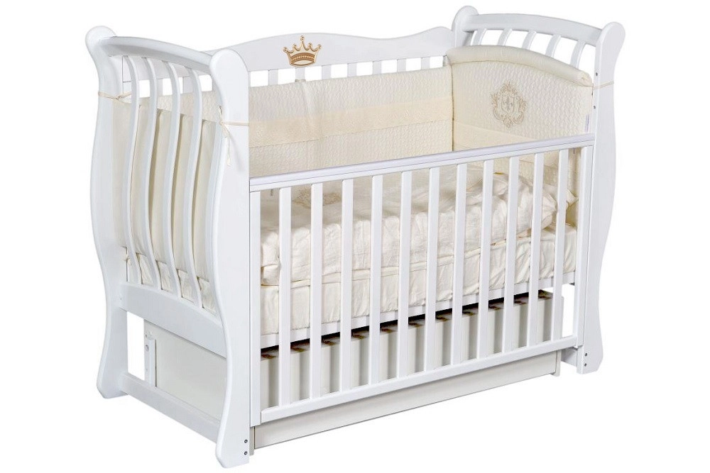 Детская кроватка Oliver Viana с универсальным маятником и ящиком Слоновая кость klodumxedku239gan40yupenql7j1ha0