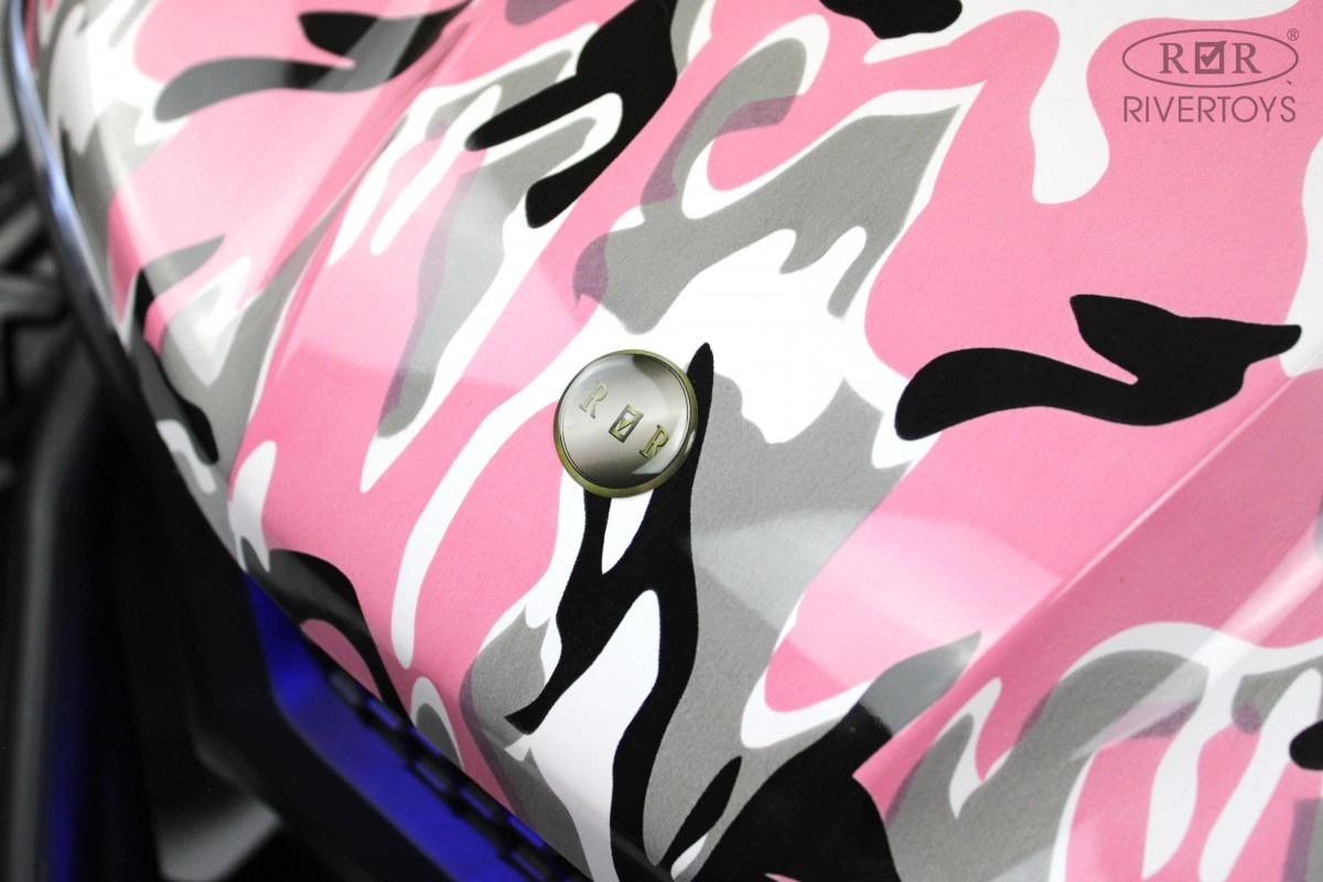 Детский электромобиль RiverToys T777TT 4WD розовый камуфляж y7p47epce93ru81vx0bz4ux1t1zet502