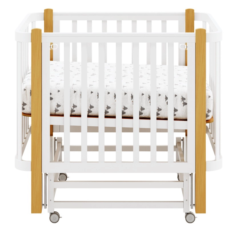 Детская кроватка ANTEMI Terra Light 100х70 (Белый/дерево)