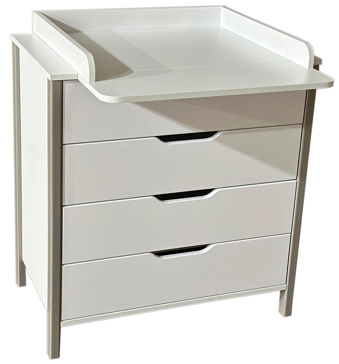 Пеленальный комод Кедр Алиса (Белый/Серый)