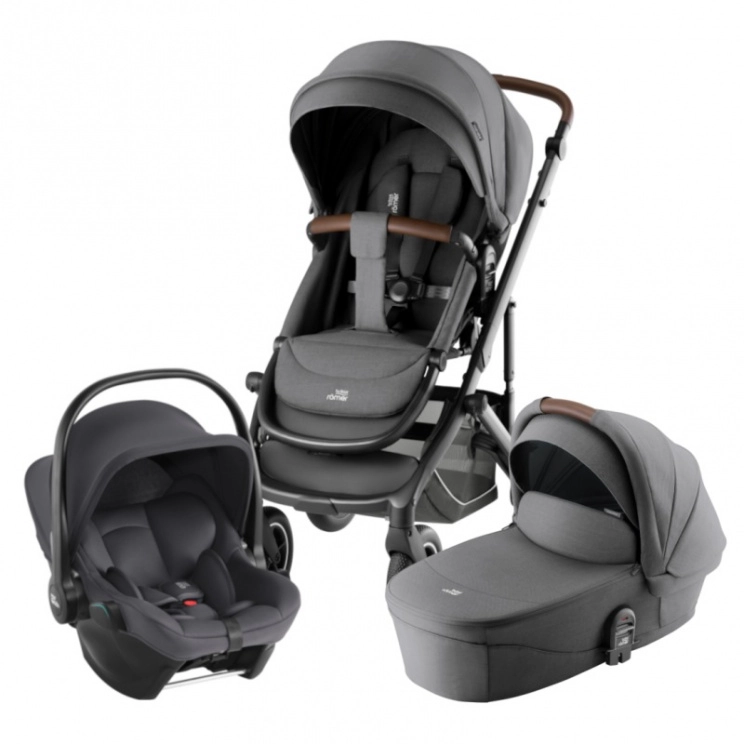 Коляска 3 в 1 Britax Roemer Smile 5Z Style автокресло Baby-Safe Core (Mineral Grey/Midnight Grey)