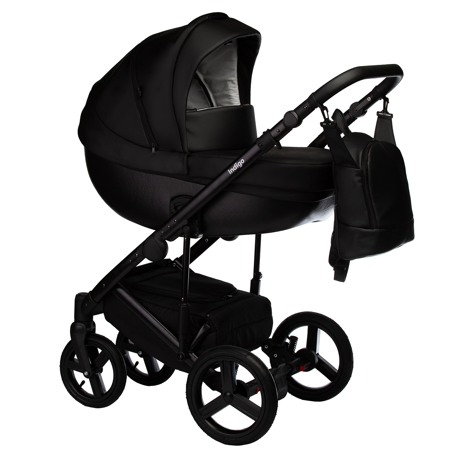 Коляска 2 в 1 Indigo TOUR ECO  черная кожа 8f186b4b9a7e214b360e11e5a83d27f0