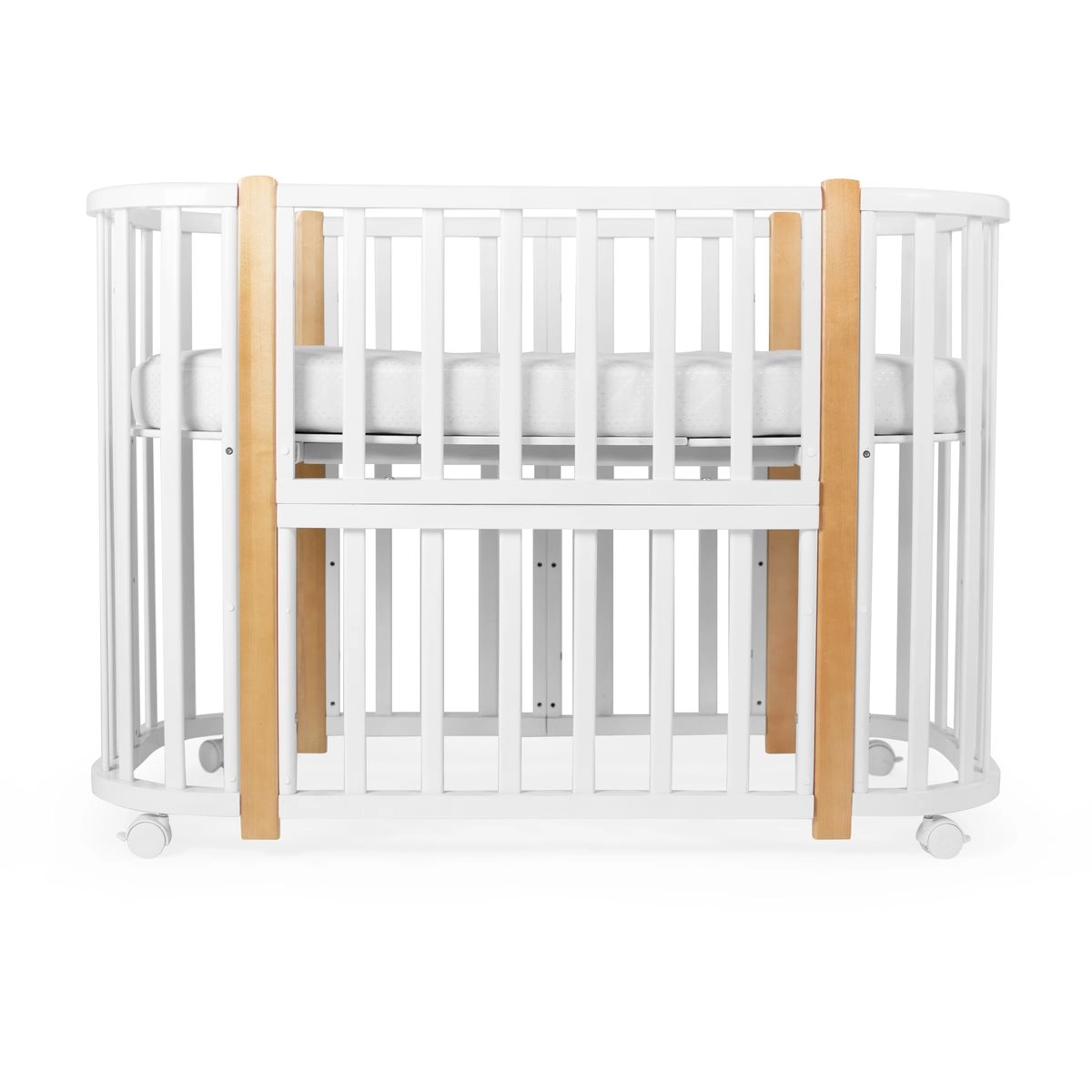 Кроватка-трансформер 5 в 1 Sweet Baby Palermo с маятником Белый/Натуральный v66ozaad8tvi5jezin1fzpqvgg1bbxiv