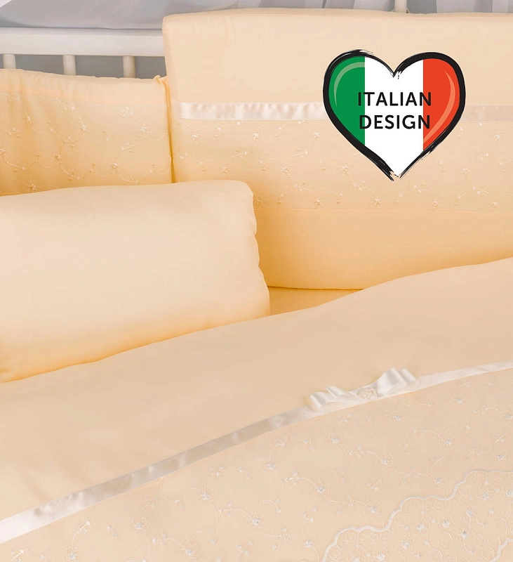 Комплект постельного белья Lepre Romantica 125х65 см 6 предметов желтый1