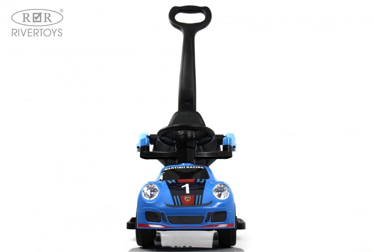 Детский толокар RiverToys F005FF-P с родительской ручкой синий yw8iprz8pmsd4fzobqbtcgzqyk4c7onc