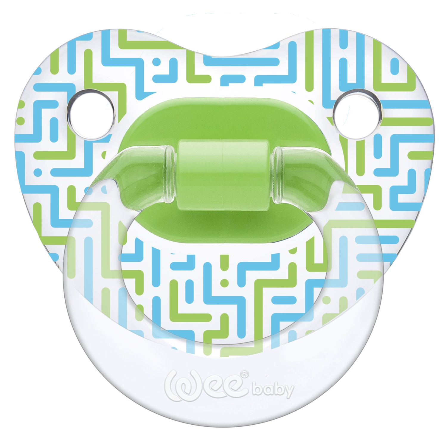 Ортодонтическая соска-пустышка WeeBaby прозрачная, с рисунком, с 6 месяцев зеленый 625577367ffc99ae02203a4e4e38f0fe