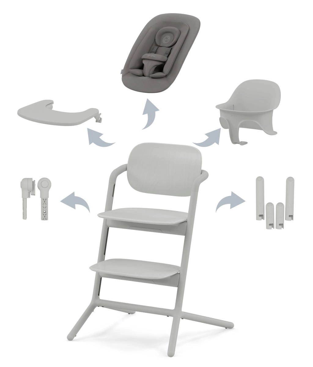 Стульчик Cybex Lemo 4-in-1 Set  (Suede Grey)