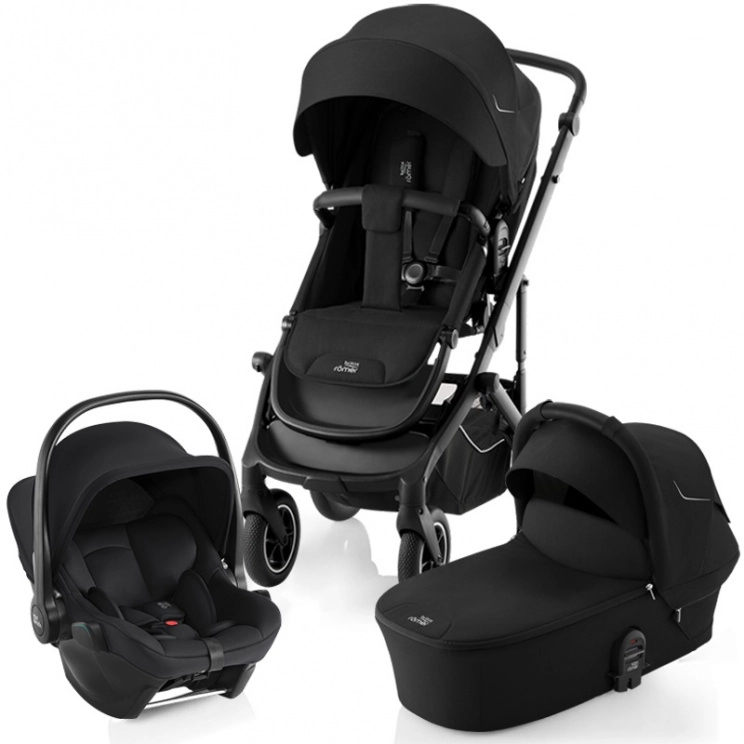 Коляска 3 в 1 Britax Roemer Smile 5Z автокресло Baby-Safe Core (Space Black/Space Black)