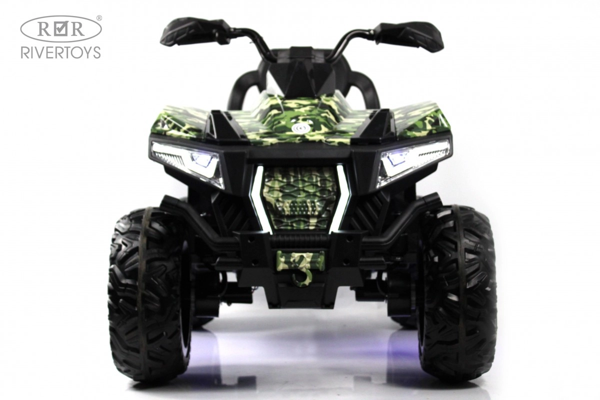Детский электромобиль RiverToys X999XX зеленый камуфляж e064hoim2fq47kam44jrvys9xjj3syo5