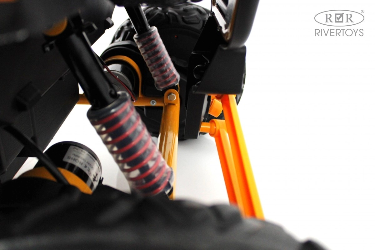 Детский электромобиль RiverToys P555PP оранжевый 6wsnx3x6kut64c663atpsdp5xzf1a65l