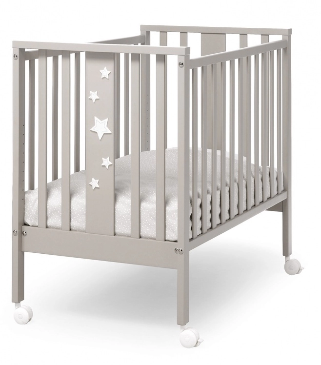 Кровать c матрасом Erbesi Stellina (110х65,5 мини) (Песочный/Белый)