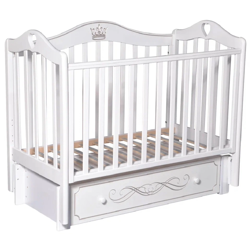 Детская кроватка АНТЕЛ Karolina 55 УМ  Белый 108131298-detskaya-krovatka-antel-karolina-55-um--belii