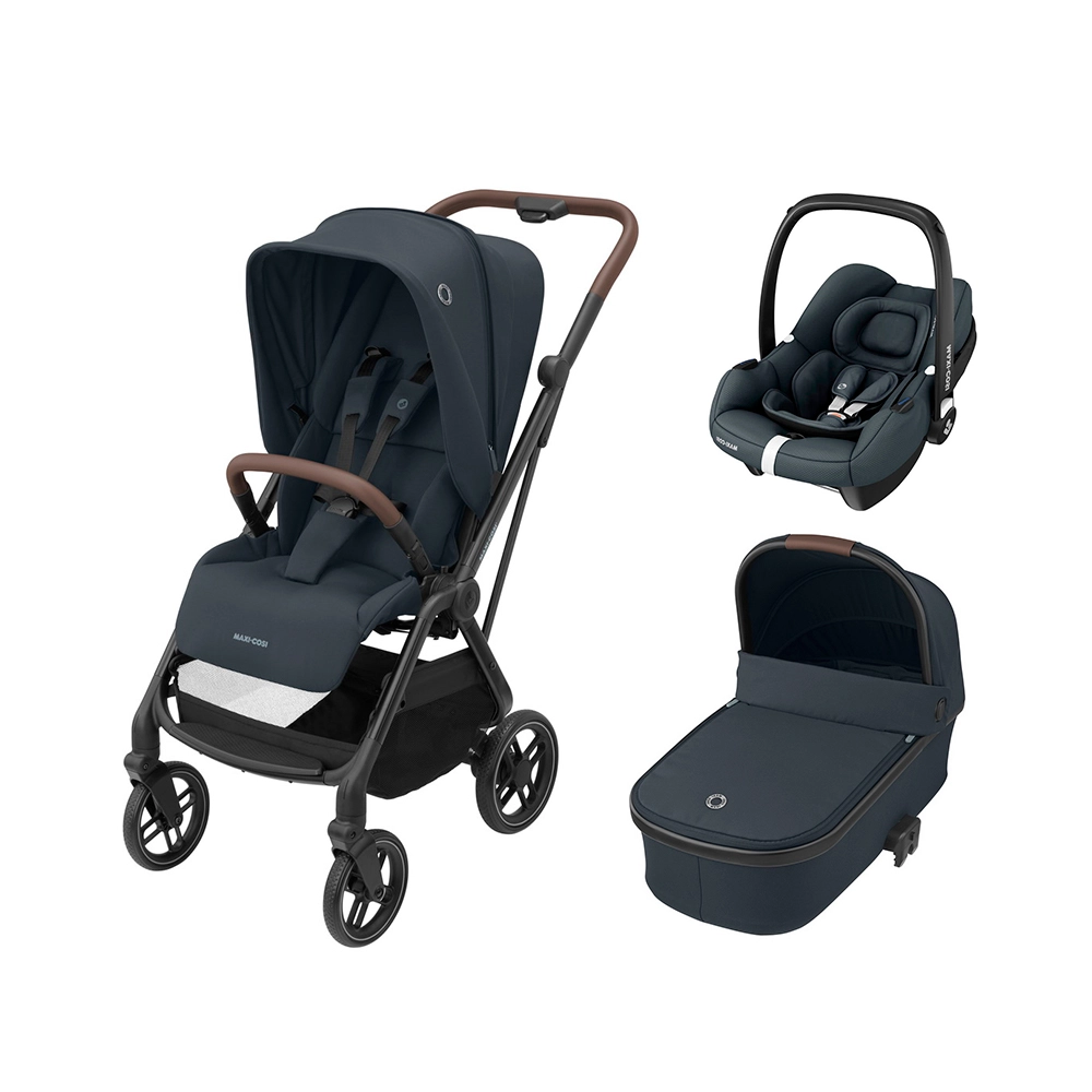 Коляска 3 в 1 Maxi-Cosi Leona CabrioFix I-Size Essential Graphite 0375cb74fe546b89db05e5f38fbe5b85