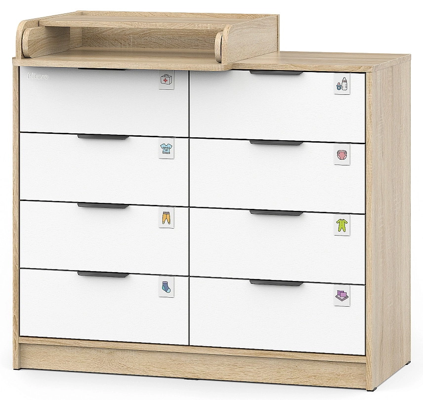 Комод Pituso Kids Optimum ЛДСП Дуб сонома-белый 8gu73v7o2ay4wa3u3sh5if4i7su95dbt