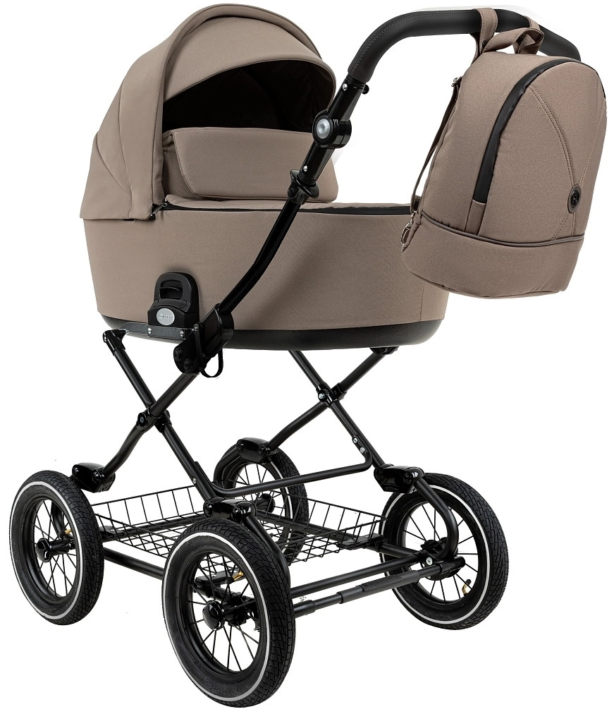 Коляска 2 в 1 Roan Bass Next Classic, d12 (Hazel/Black/руч.Black)