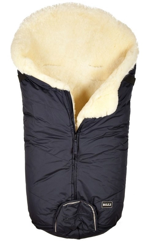 Конверт BOZZ из стриженой овчины (60-154-2 Черный/Натуральный)