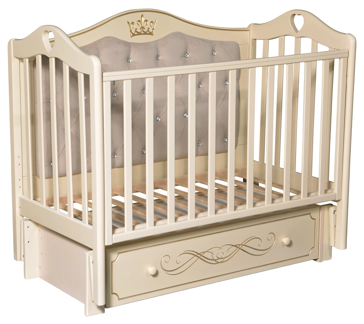 Детская кроватка АНТЕЛ Karolina 555 УМ с мягкой спинкой Слоновая кость o792yrfwl8ryeyi6dy22781ctccp02e7