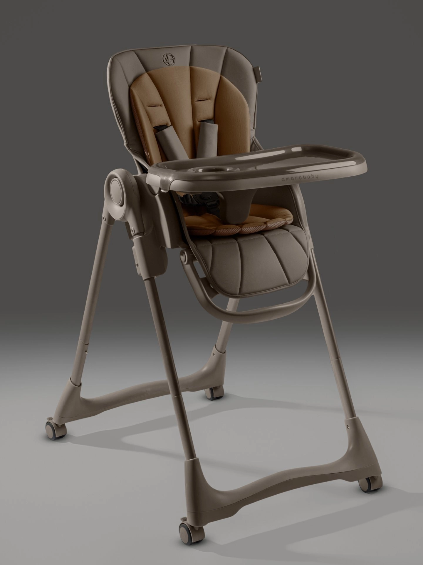 Стульчик для кормления AmaroBaby Gourmet (Коричневый)