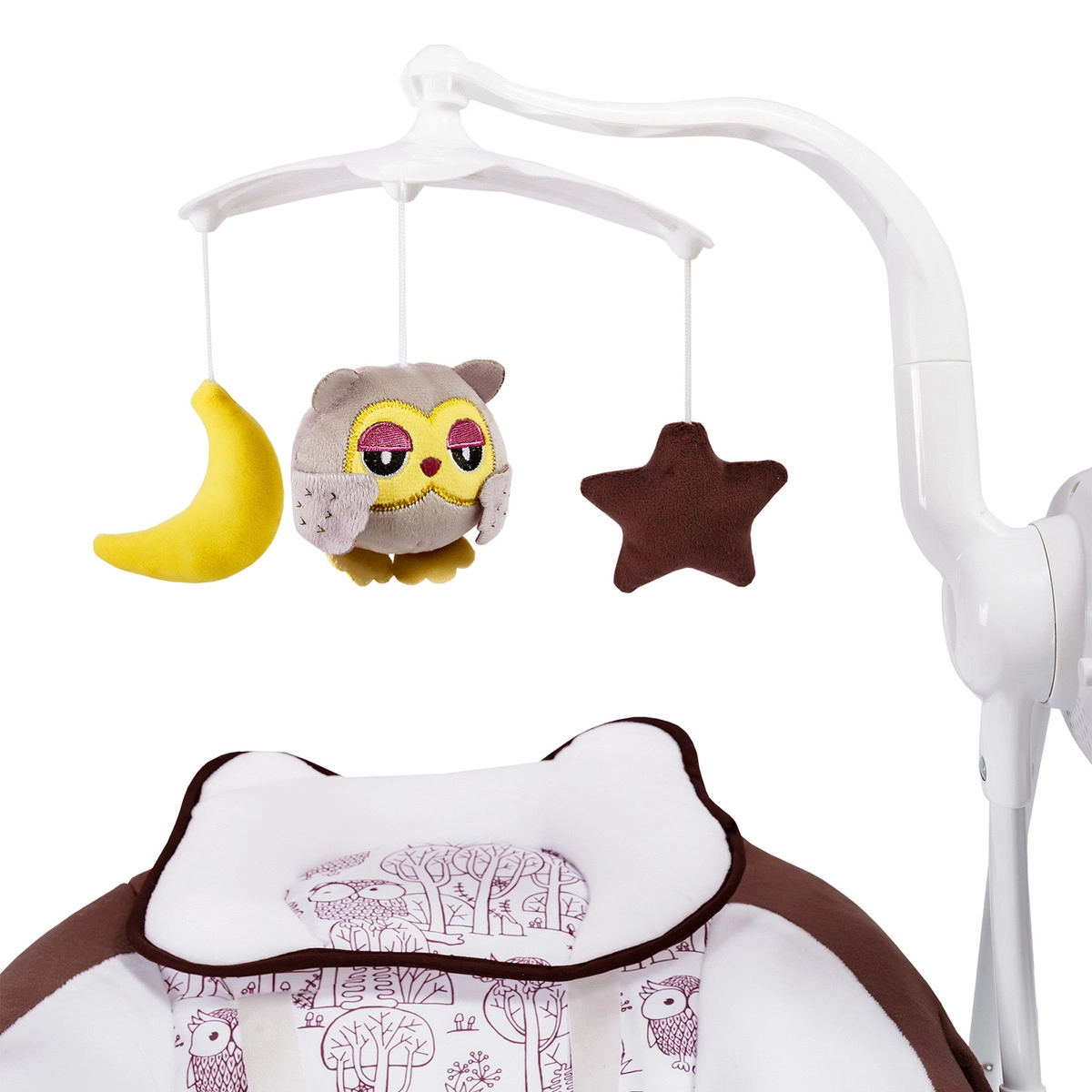 Электрокачели Indigo STAR (0-9 кг), с адаптером, п/у, 12 мел.,5 скоростей,москитка Коричневый 46kjf87agzfz468qd5rsb5iqtqafad6o