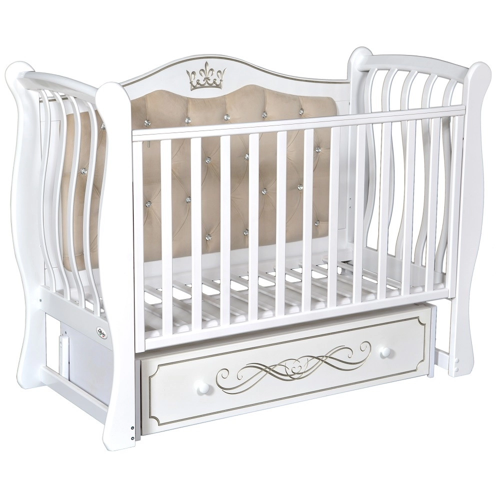 Детская кроватка Oliver Brianna Elegance с универсальным маятником и ящиком Белый afbzy8df2aevx8ejqsejtamkv56ezjb8
