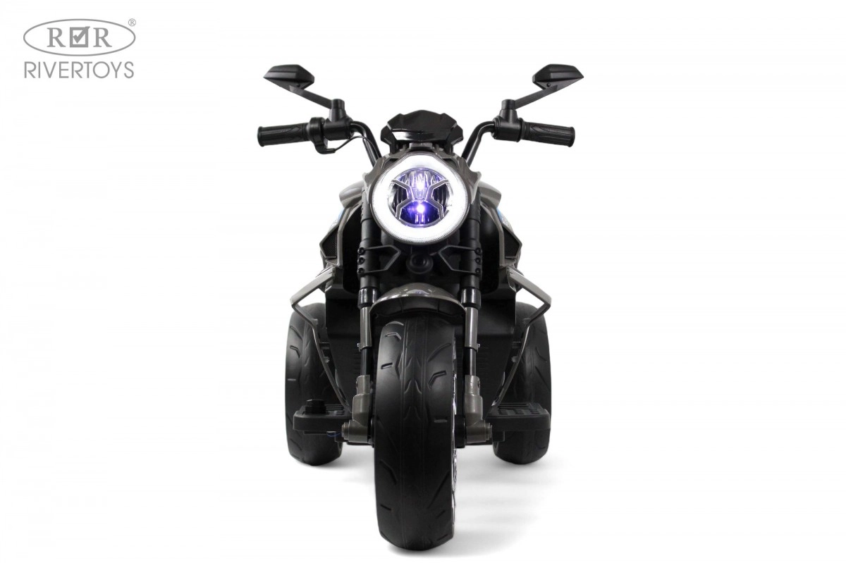 Детский электромотоцикл RiverToys C111MC серый ijkscrdsbg7xgf32c2i0d8rjfdgz1g3k